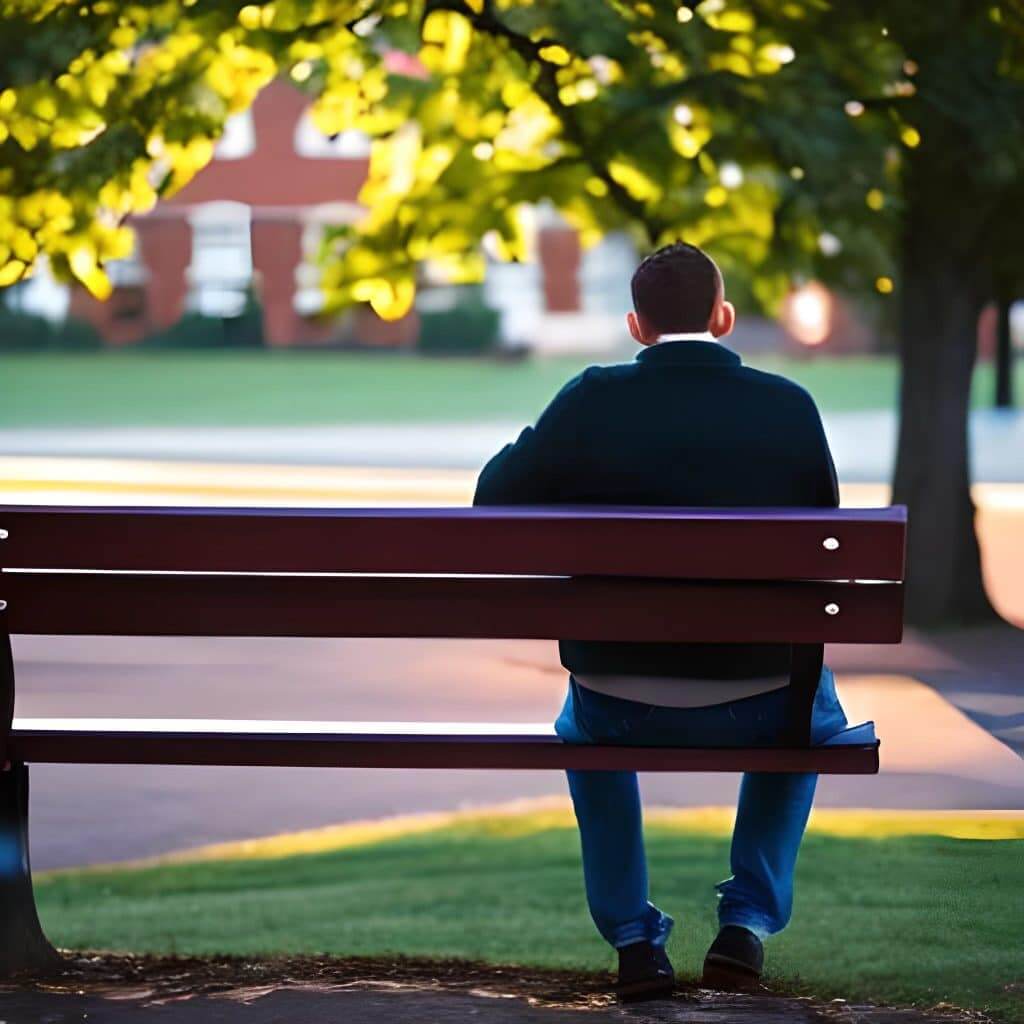 Comprendre la différence entre introverti et timide : tout ce que vous devez savoir 3 Homme assis sur un banc se demandant la différence entre introverti et timide
