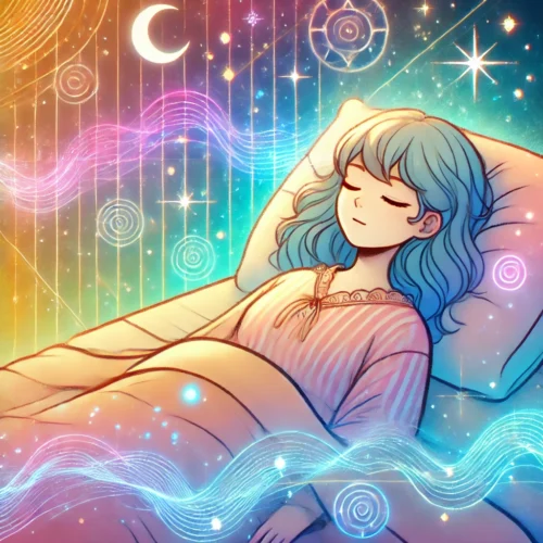 femme dans son lit qui reprogramme son subconscient la nuit avant de dormir