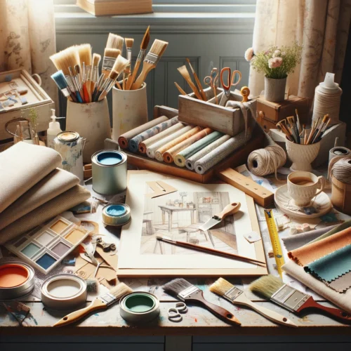 10 Activités Créatives pour Booster Cerveau et Bien-être ! 10 Espace de bricolage pour la décoration d'intérieur avec outils DIY, peinture, et mobilier en rénovation
