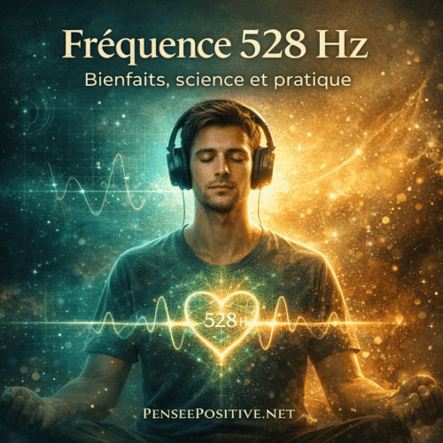 Fréquence 528Hz : Un Outil Puissant pour Votre Bien-être 2 Image à la une sur la fréquence 528 Hz: ondes sonores, apaisement du stress et équilibre entre science et bien-être.