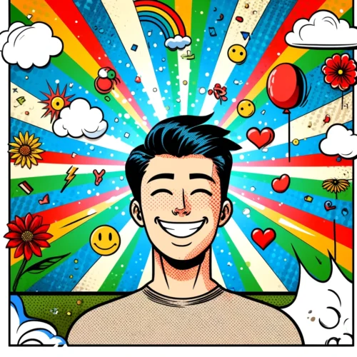 56+ citations positives et motivantes pour bien commencer et passer une bonne journée ! 😄👇 4 un garçon heureux après avoir lu les citations positives sur le bonheur
