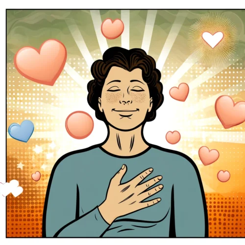 56+ citations positives et motivantes pour bien commencer et passer une bonne journée ! 😄👇 10 une femme avec la main sur le coeur reconnaissante pour les citations sur la gratitude
