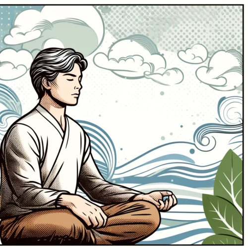 56+ citations positives et motivantes pour bien commencer et passer une bonne journée ! 😄👇 9 un homme en position de méditation qui pense a des citations positives sur la patience