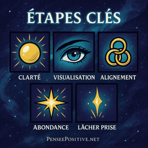 Comment Manifester Quelqu’un de Spécifique 3 infographie des étapes clés pour attirer une personne spécifique dans sa vie