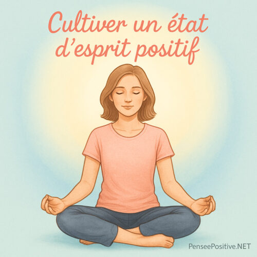 🧿 Comment se protéger du mauvais œil : 9 méthodes efficaces et faciles 10 Femme en méditation cultivant un état d'esprit positif, illustration semi-réaliste sur fond pastel lumineux.