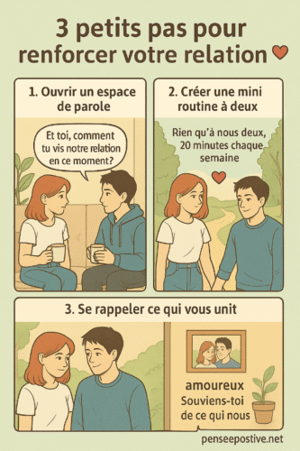 Test Amour Couple : Le quiz qui peut changer votre vision de votre relation 💔💖 7 infographie 3 petits pas reforcer couple min