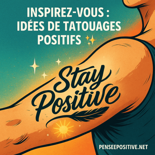 Tatouage phrase positive : 100+ idées prêtes à tatouer (+ guide anti-regrets) 12 Tatouage phrase positive Stay Positive sur le bras, inspiration idées de tatouages positifs