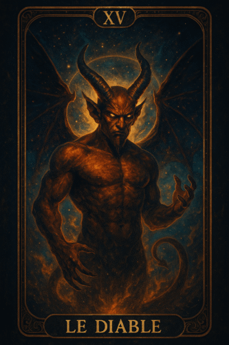 15h15 signification : le vrai message de cette heure miroir sur vos émotions, l’amour et l’ange Ariel 4 arcane de tarot Le Diable, émanation de l'énergie de 15h15