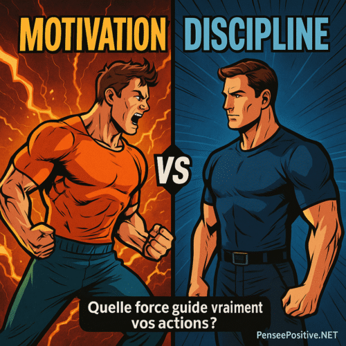 Le duel motivation vs discipline, avec deux personnages opposés incarnant respectivement l’impulsion et la constance.