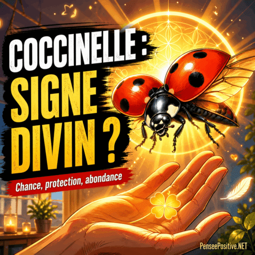 Coccinelle signification spirituelle : illustration d'une coccinelle symbole de chance, protection divine et abondance