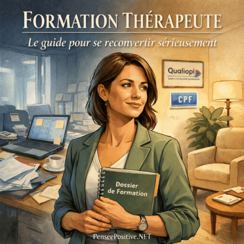 Formation thérapeute : tout ce qu'il faut savoir avant de se lancer 2 femme en reconversion professionnelle devenant thérapeute dans un cabinet moderne formation thérapeute cpf qualiopi